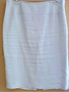 Midi Straight Skirt in White
